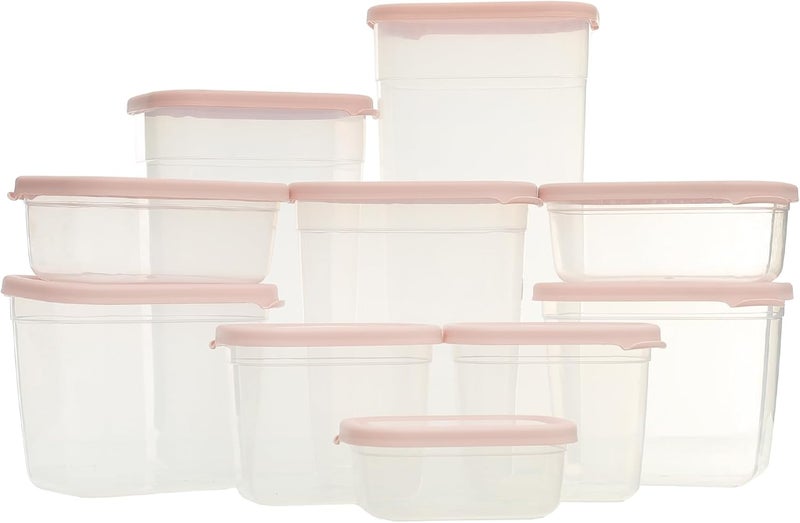Aksa My Fridge High Container Set - 10 Pieces - Rose - Image 1