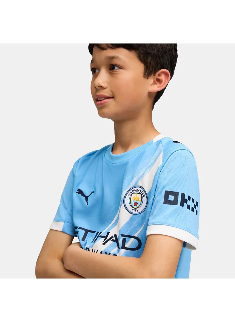 PUMA Kids' Manchester City 25/26 Home Replica Football Jersey