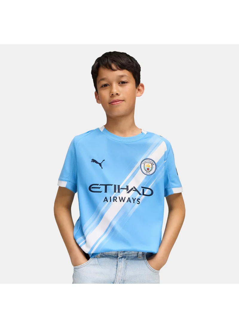 PUMA Kids' Manchester City 25/26 Home Replica Football Jersey