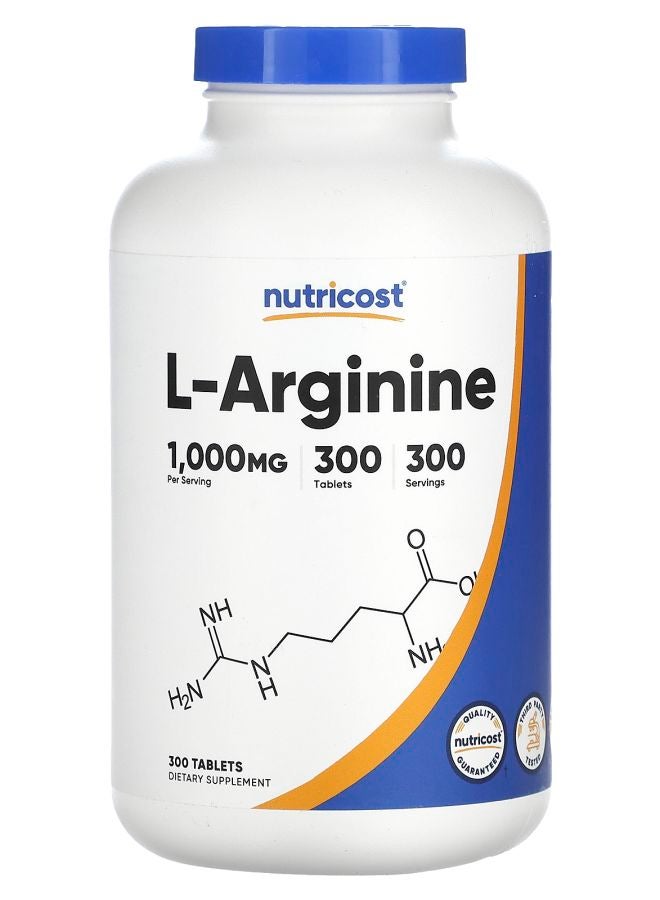 Nutricost L-Arginine 1000 mg 300 Tablets