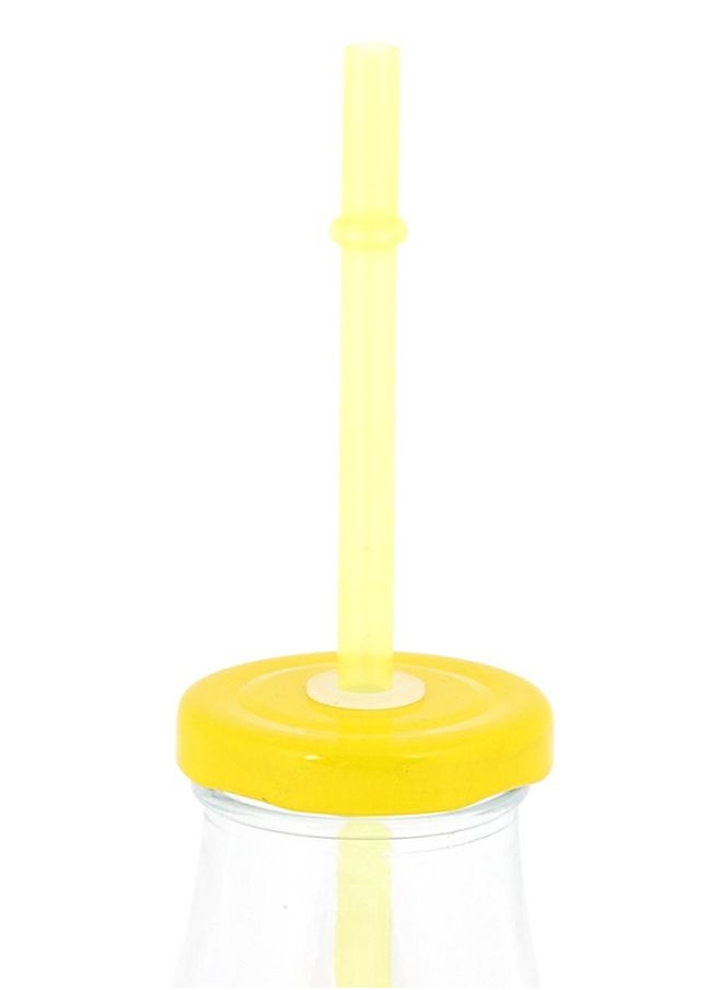 Biggdesign Cats Lemonade Glass Bottle 320 ML Yellow