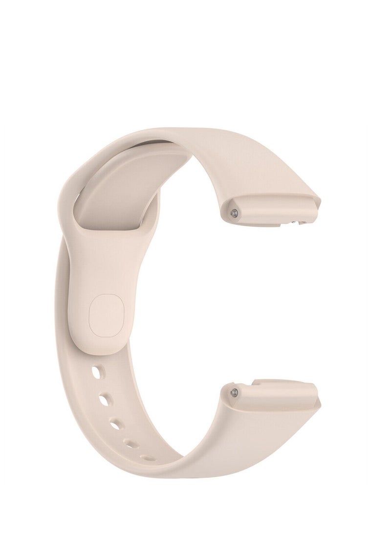 Watch - Silicone Sport Strap for Redmi Watch 3 Active Rubber Wristband Beige Off White - Image 1