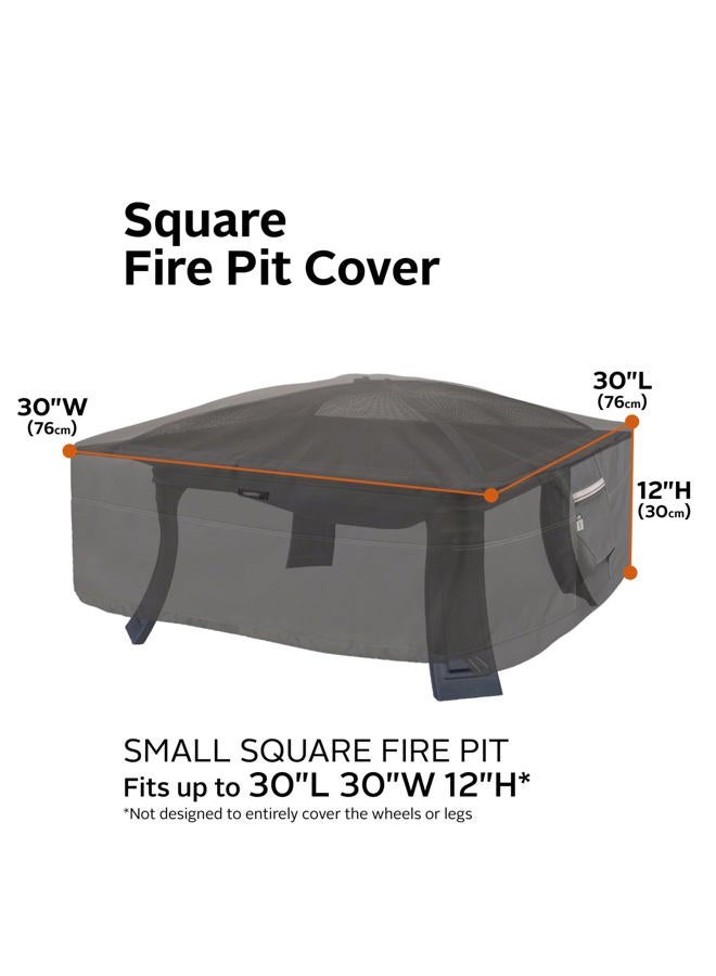 Classic Accessories غطاء موقد نار مربع مقاوم للماء 30 بوصة من رافينا، غطاء موقد نار خارجي - Image 3
