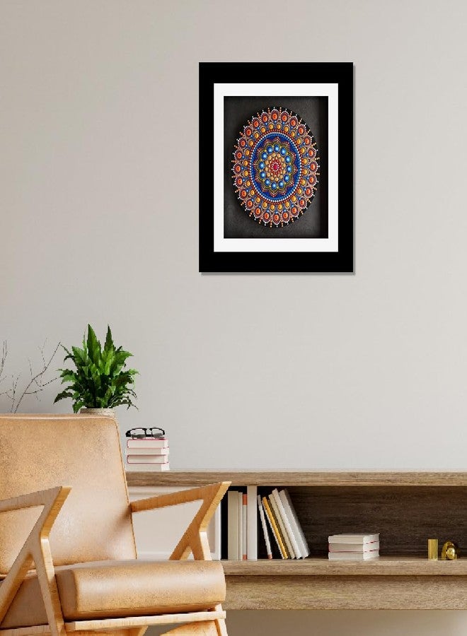 DEKORSTATION Multicolor Mandala Frames Wall Art Frame Painting/Poster Modern Wall Art for Home and Office Wall Décor Size: 12 x 12 Inch - Image 1
