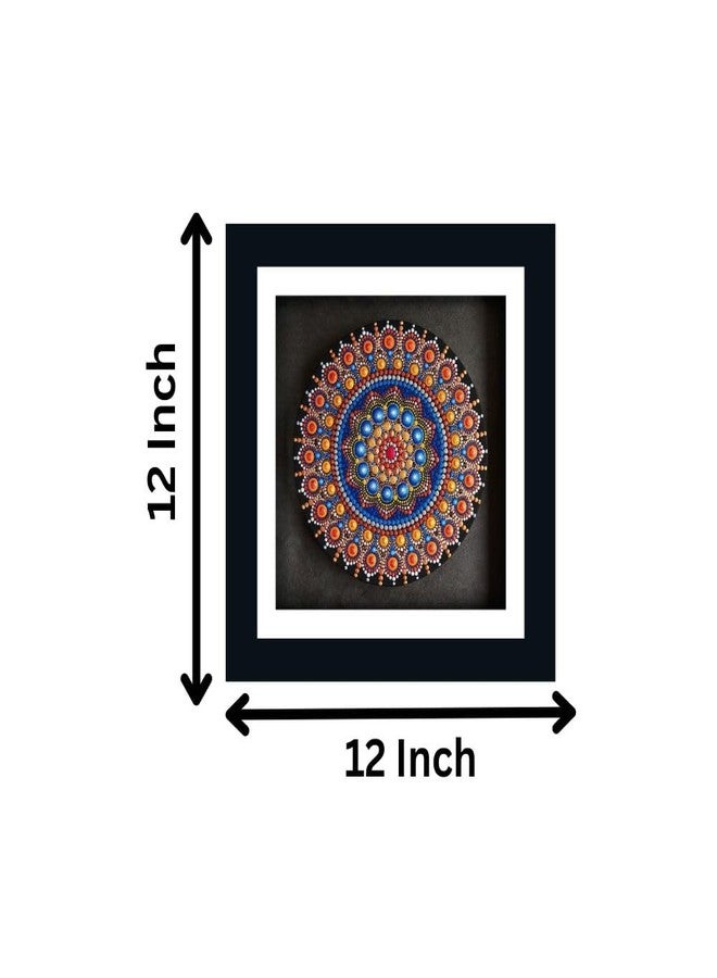 DEKORSTATION Multicolor Mandala Frames Wall Art Frame Painting/Poster Modern Wall Art for Home and Office Wall Décor Size: 12 x 12 Inch - Image 4