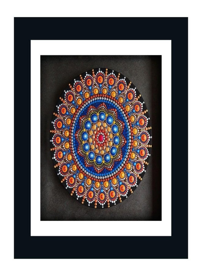 DEKORSTATION Multicolor Mandala Frames Wall Art Frame Painting/Poster Modern Wall Art for Home and Office Wall Décor Size: 12 x 12 Inch - Image 2