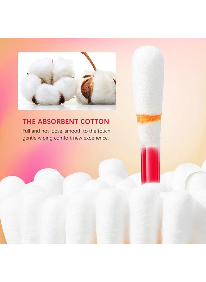 SWETIYOU - SWETIYOU Lip Tint Cotton Swab, 20 Pcs Waterproof Non-Stick Cotton Swab Lipstick Long Lasting Q Tip Lip Tint Stain, Cute Lip Makeup Products(Strawberry) - Image 1