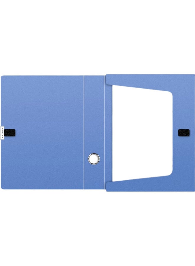 Comix 75Mm File Box, A4 Document Box, Thickened Velcro File Box, Blue, Office Stationery - Image 3