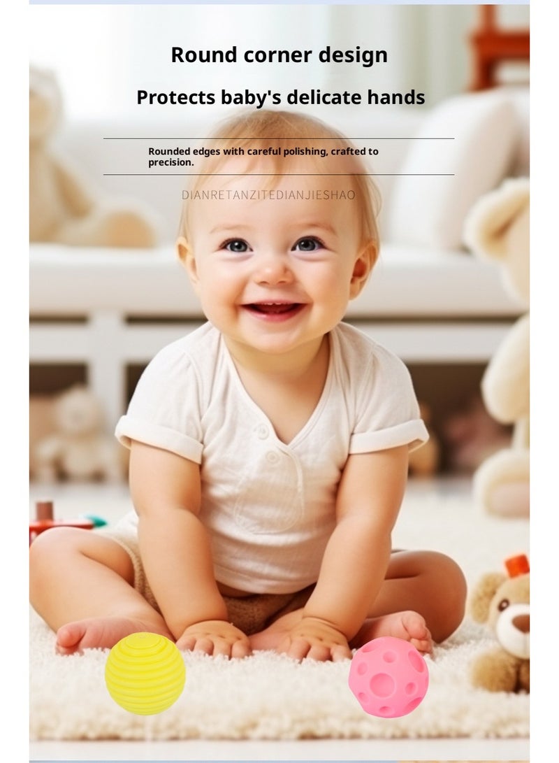 6Pcs Soft Rubber Hand-Grasping Balls with Massage, Touch, Sensory Perception, and Grasping Functions - Children's Educational Toys Balls - Image 2