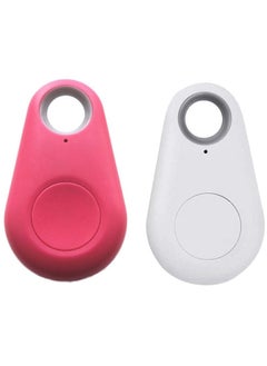 CATANES 2 Pack For Smart Tag itag Bluetooth Tracker Key Finder Locator for Phone Key Item Pets Children Pink White  - Image 1
