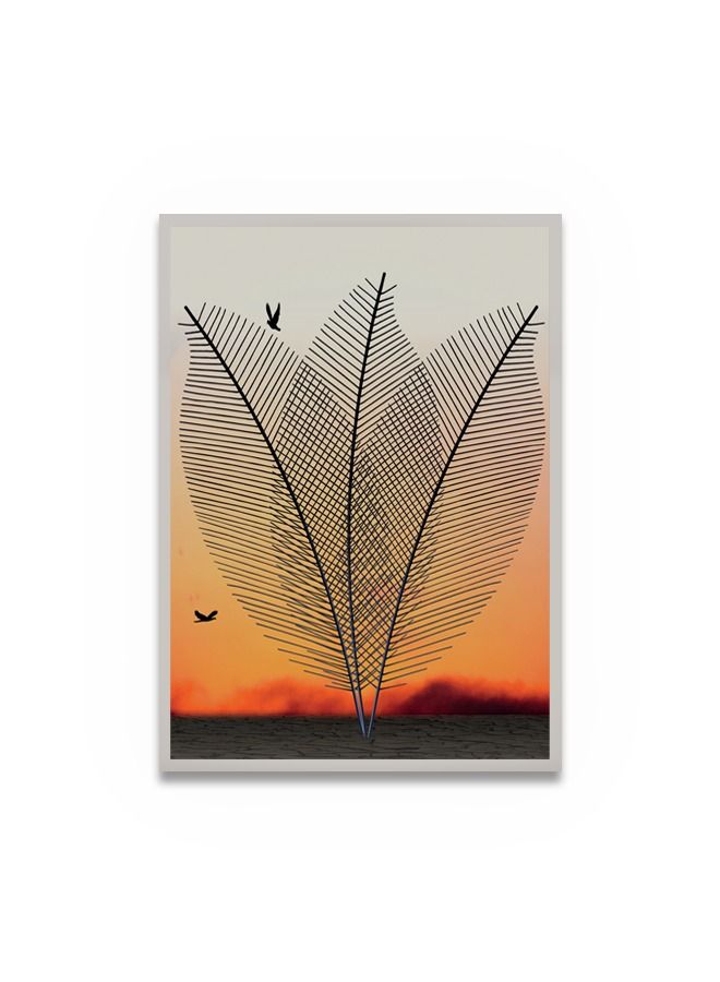 ماركتنا لوحة جدارية قماشية فنية لتزيين الحائط بتصميم عصري مع برواز فضي مجوف مقاس 120x80سم قطعة واحدة - Image 2