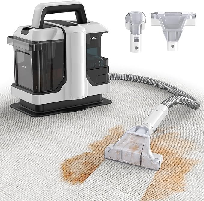 MAPPLE CREATION Handheld Carpet Cleaner for Sofa Curtain Spray Suction Integrated Machine Clean Machine with Cleaning Tools Car and Auto Vaccum Window or Bathroom Glass Cleaner Powerful Suction - Image 1