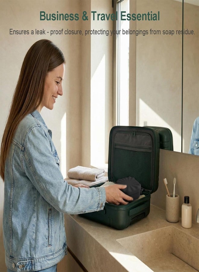 Elimeta 2 Pack Silicone Soap Dish with Lid, Square Leak-Proof & Shockproof Soap Holder, Thick Durable Soap Case for Bathroom & Travel, Perfect for Dr. Squatch Natural Bars (Black) - Image 3