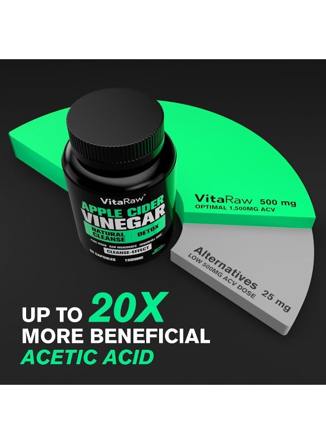 VitaRaw VitaRaw Organic Apple Cider Vinegar Capsules - 1500mg - Image 4
