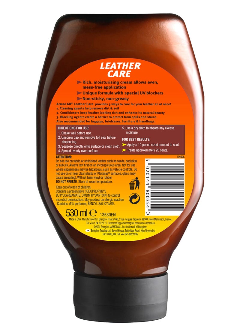 ARMOR ALL - Leather Care, 530Ml, Car Leather Cleaner With Fuss-Free Application, 1 Piece - Image 1