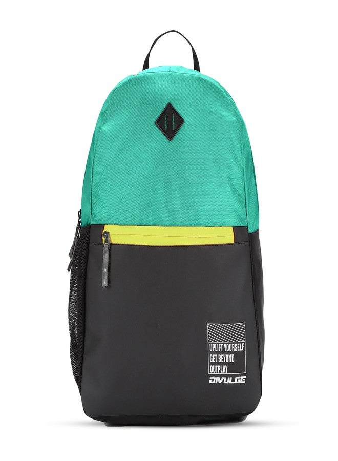 DIVULGE Coral 24 Liters Terquoise Large Casual Backpack with Laptop sleeve, Front Pocket and Water Bottle Pouch (terquoise) - Image 1