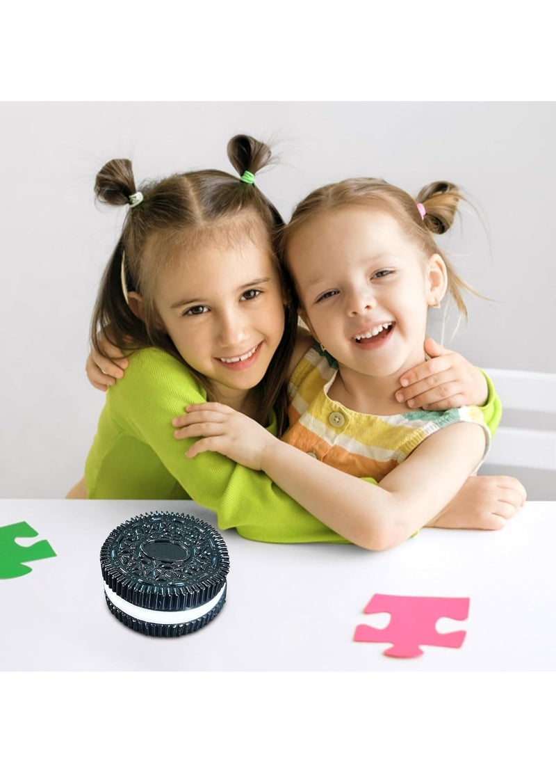 CozyBloom 2PCS Squishy Biscuit Stress Relief Toy Fun Fidget Sensory Toy Cute Squishy Squeeze Toy Pinch Decompression Toy for Anxiety Relaxation for Adults Kids Ideal for Stress Relief Perfect Desk Accessory(Pink/Black) ﻿ - Image 3