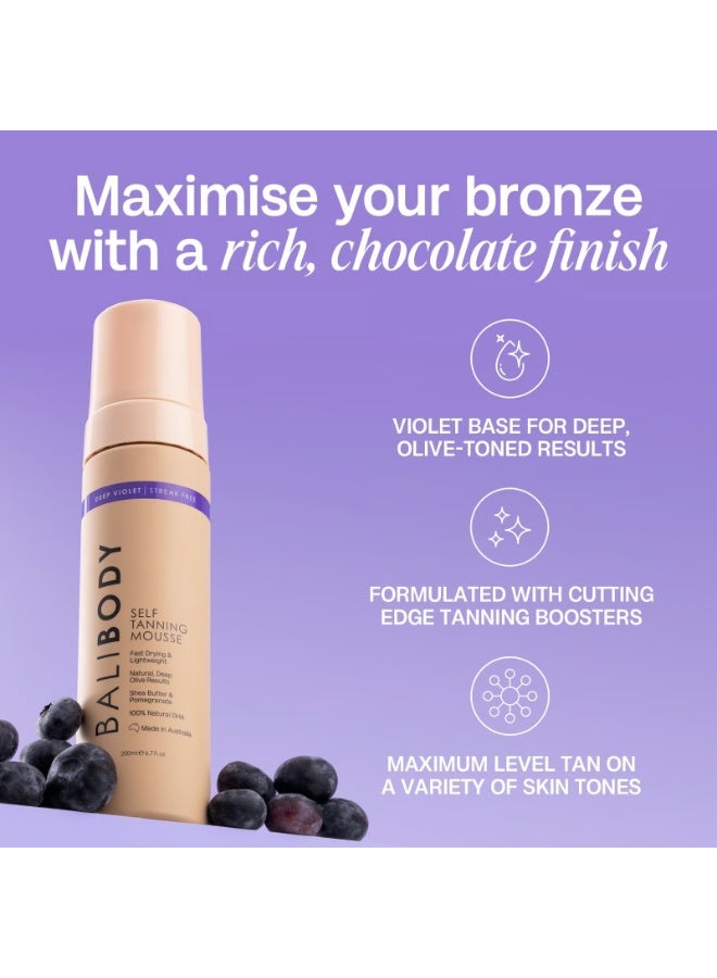 Bali Body Deep Violet Self Tanning Mousse 200ml - Image 2