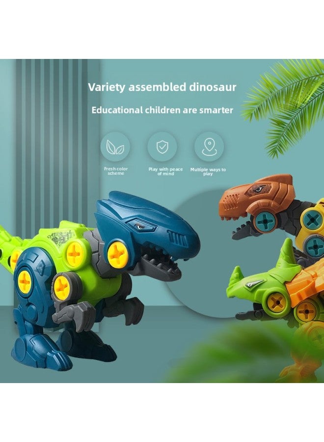 Assembled Dinosaur Educational Disassembly And Assembling Combination Toys Screwable Children's Toys Boys Girls Children's Gifts Diy-Specifications:Sharp Angle Dragon Joint Movable To Send Screwdriv - Image 2
