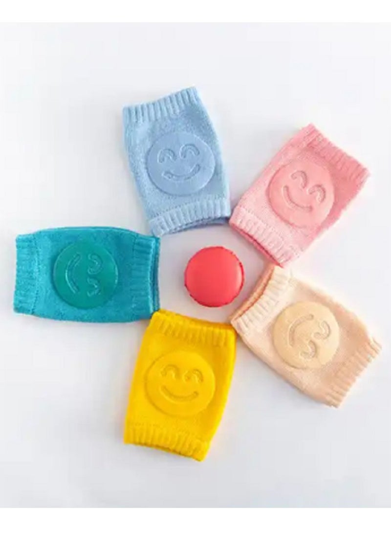 5 ازواج واقيات ركبة مضادة للانزلاق يحمي ركبتي طفلك من الكدمات والجروح عند تعلم الزحف والمشي. مناسبة لجميع المواسم - Image 1