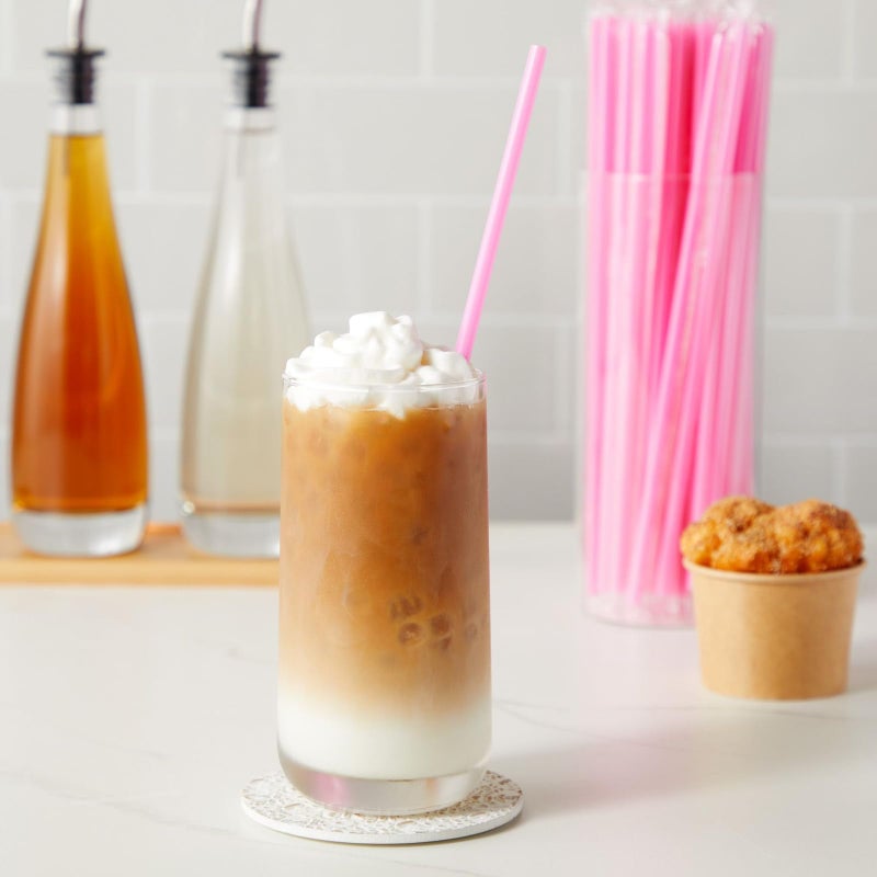 Juvale 300-Pack Pink Plastic Straws for Birthday Party  Baby Shower  Weddings and Gatherings  10 Inches Long Fun Pink Straws Plastic for Cocktails  Coffee  Juice  Water  Iced Tea and More - Image 3