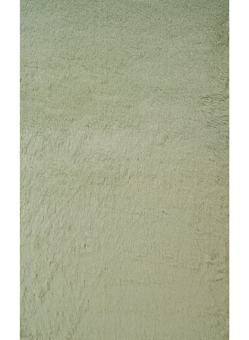 Home auraa Carpet Rug Anti-Slip – Size 160 x 230 cm – 5.25x7.55 ft | Horizon Shaggy Design - Olive Green Color | Ideal Carpet for Living Room, Bedroom, Office, Hallway or Balcony - Image 5