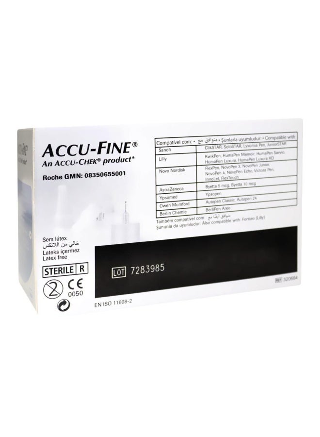 Accu-Fine Sterile Insulin Pen Needles For Diabetes & Painless Insulin Delivery 31 G X 5 Mm, Pack Of 100'S - Image 2