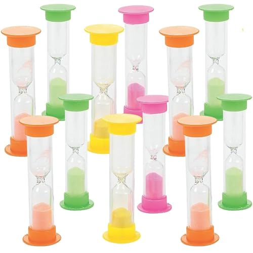 Fun Express 3 Minute TIMERS WColored Sand Toys 12 Pieces - Image 1