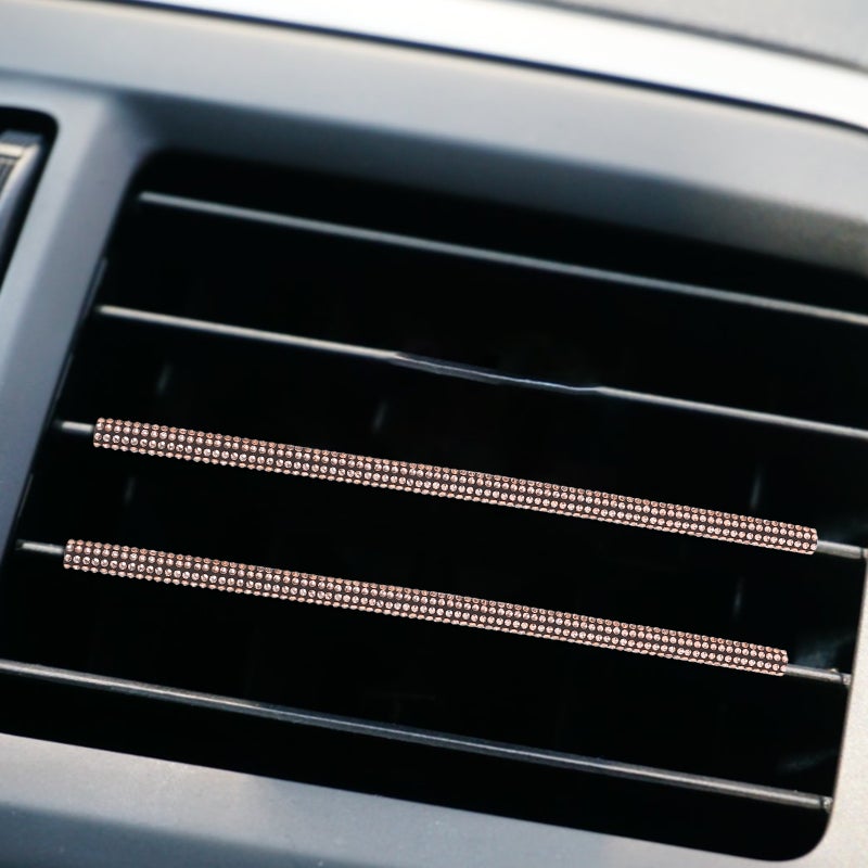 2pcs Car Vent Trims Vehicle Air Outlet Strips Air-conditioning Air Vent Outlet Trim Decorations - Image 4