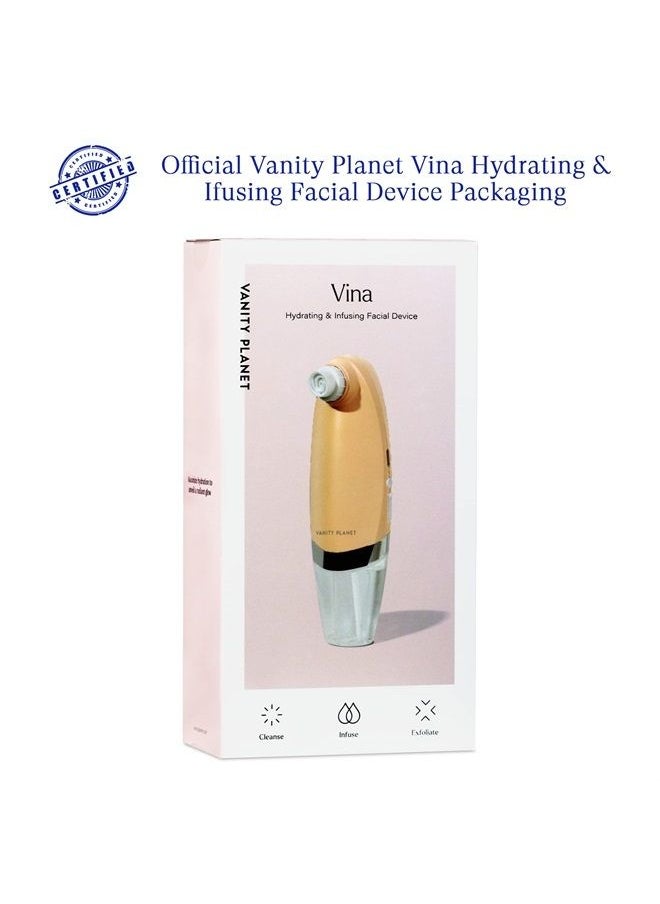 Vanity Planet - Vina, Hydrating & Infusing Facial Device - Cleanses, Exfoliates & Hydrates Skin to Unclog Pores, Detoxify, Hydrate & Deep Clean - Reduce Fine Lines and Impurities - Image 1