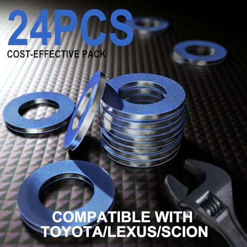 Dcoecue 24PCS Dcoecue Oil Drain Plug Gasket Washer, M12 Aluminum Crush Washer for Oil Pan Drain Plug, Replaces OEM 90430-12031 for Toyota/Lexus/Scion - Image 4
