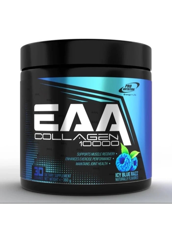 Pro Nutrition EAA + Collagen Icy Blue Razz 30 Servings - Essential Amino Acids & Collagen Formula - Image 1
