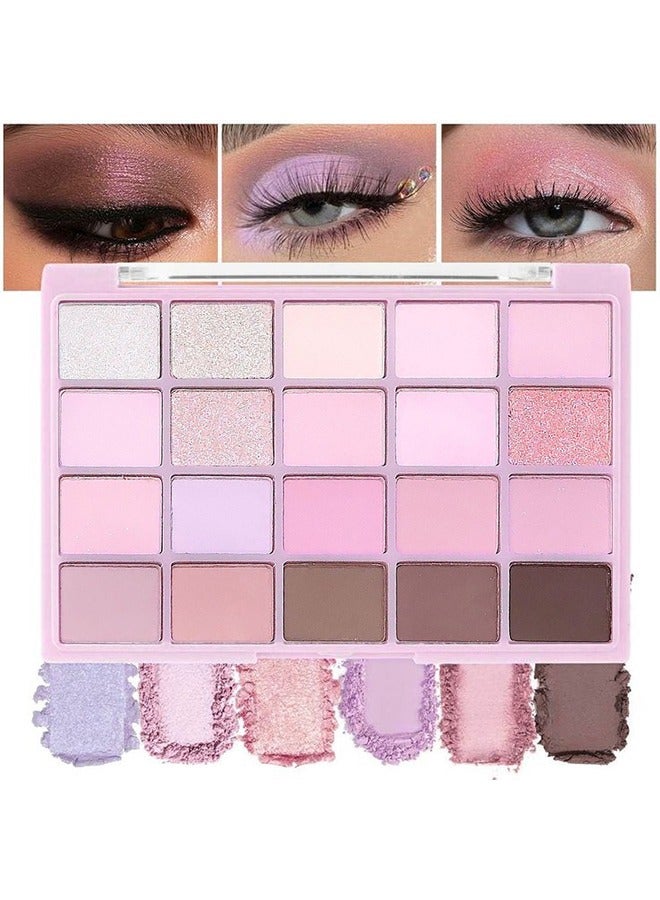 موغ لين تزهر جمالك الخاص - 20 لونا أساسيات رمادي داكن وردي غير لامع لوحة ظلال العيون ، لوحة ماكياج ظلال العيون الوردي الصامتة ، لوحة مكياج السفر ، كل ذلك في واحد مقاوم للماء يدوم طويلا - Image 2