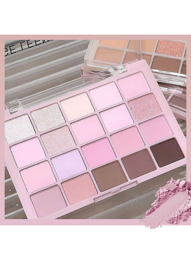 موغ لين تزهر جمالك الخاص - 20 لونا أساسيات رمادي داكن وردي غير لامع لوحة ظلال العيون ، لوحة ماكياج ظلال العيون الوردي الصامتة ، لوحة مكياج السفر ، كل ذلك في واحد مقاوم للماء يدوم طويلا - Image 5