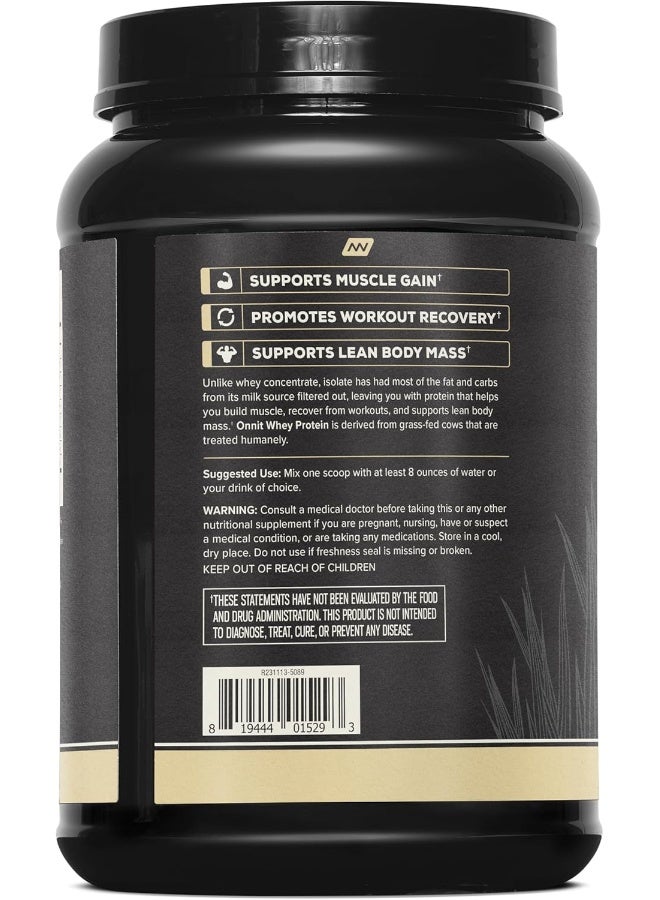 Onnit Grass Fed Whey Isolate Protein - Vanilla (30 Servings) - Image 2