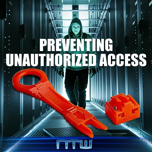 NTW RJ45 Port Blocker & Dust Cover, Network Port Lock, Ethernet Port Protector, LAN Cable Lock, Secure RJ45 Connector with Color Coded Keys, TAA Compliant, 50 Locks - Image 3