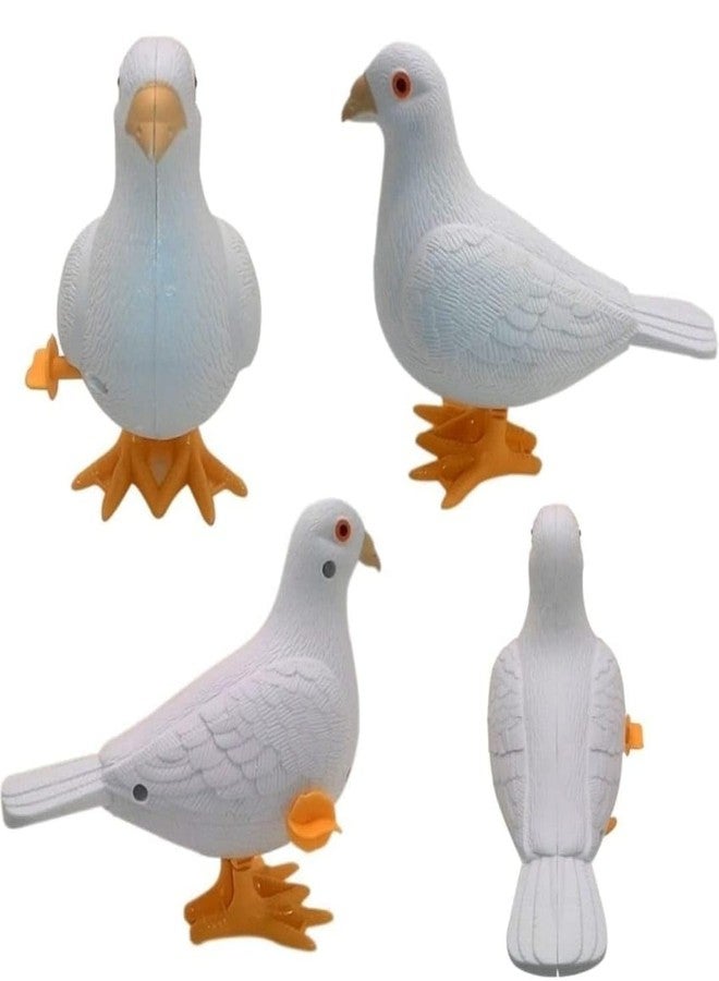 WAAOME® ( Set of 4 kabutar toyy Kabutar Toyy Plastic Bird Figure Kids Toyy Key Start Pigeon Tak Tak Sound Toy Birthday Return Gift (AB870) - Image 1