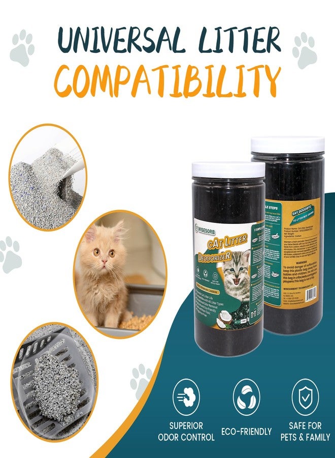 Wisesorb Cat Litter Deodorizer 1.2Lb Activated Carbon Litter Box Odor Eliminator Absorber Unscented Cat Litter Odor Control Room Deodorizer Solution for Homes with Pets - Image 4