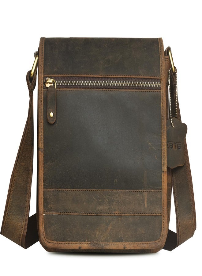 ABYS حقيبة سفر من الجلد الطبيعي من ABYS | حقيبة كروس بودي | حقيبة مراسلة للرجال والنساء - Image 1