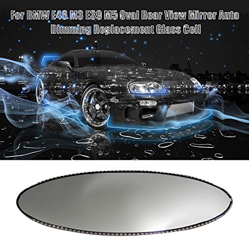Carrfan Oval Rear View Mirror Auto Dimming Replacement Glass Cell for BMW E46 M3 E39 M5 - Image 2