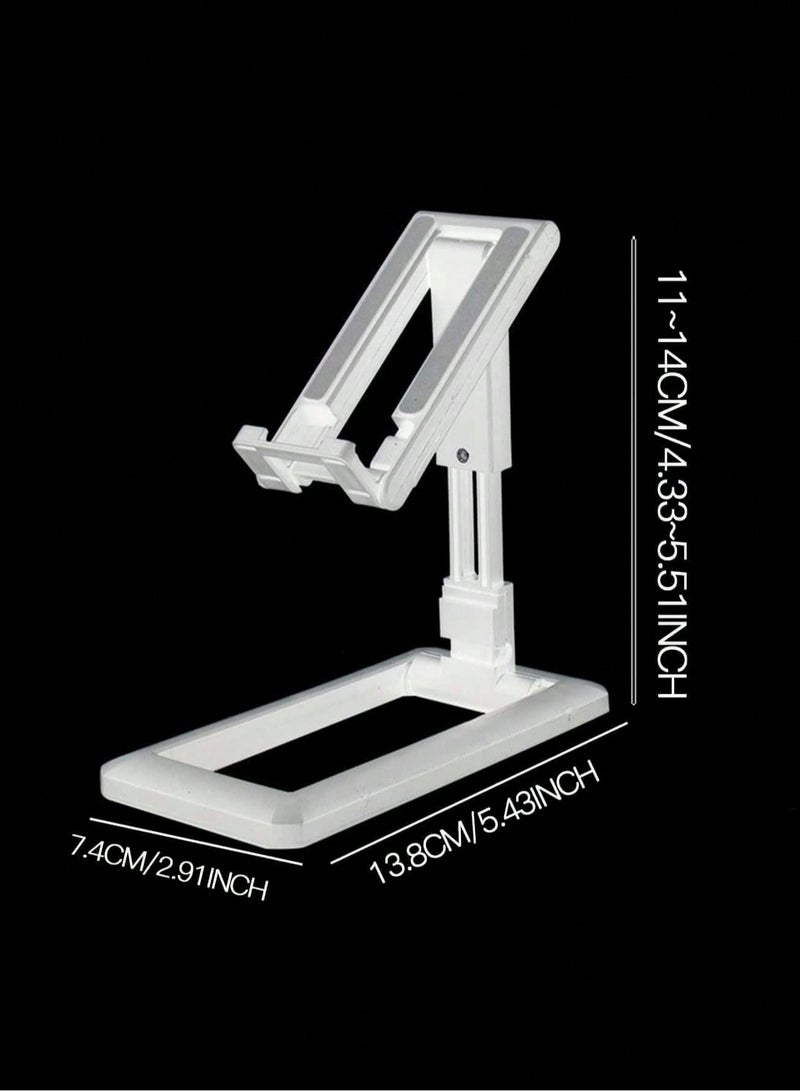 Digipace Mobile Phone Stand,Desktop Adjustable Mobile Phone Stand Bracket, Multi-Angle Support Portable Bracket Universal Foldable Stand for Pad Tablet Smart Phone (White)  - Image 2