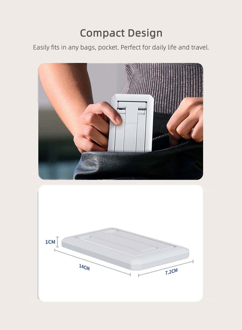Digipace Mobile Phone Stand,Desktop Adjustable Mobile Phone Stand Bracket, Multi-Angle Support Portable Bracket Universal Foldable Stand for Pad Tablet Smart Phone (White)  - Image 4