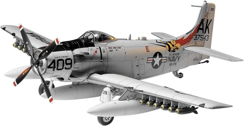 Tamiya Models Douglas A-1H Skyraider 1/48 Scale Model Kit - Image 1