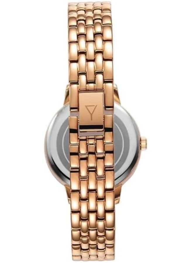 إكستاسي Ecstacy Women'S Vj20 Movement Watch, Analog Display And Stainless Steel Strap - E23505-Rbkk, Gold Metal