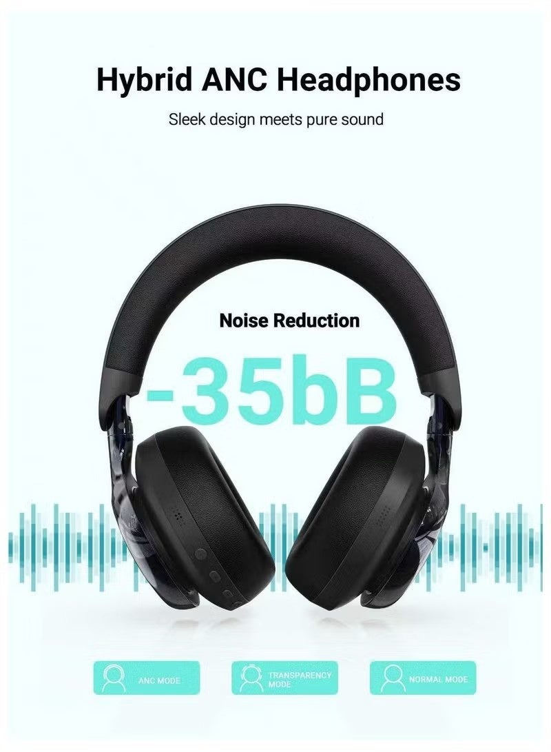 MOOGMAX Wireless Bluetooth Headphones with Hybrid ANC - 80 Hour Battery Life - Image 2