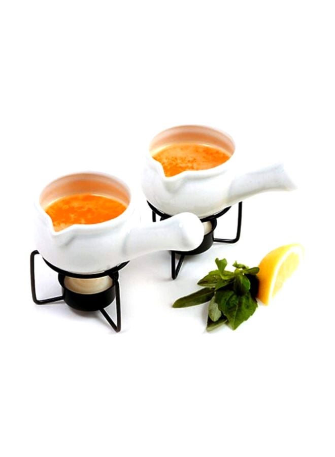 Norpro 210 Ceramic Butter Warmers, Set of 2, 1/3 cup/3 oz., White - Image 3