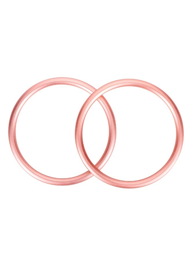 accmor حلقة حمالة أطفال من الألمنيوم Accmor 3 بوصة، حلقة حاملة ناعمة للأطفال الرضع والأطفال الصغار، ذهب وردي - Image 4