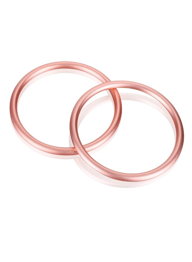 accmor حلقة حمالة أطفال من الألمنيوم Accmor 3 بوصة، حلقة حاملة ناعمة للأطفال الرضع والأطفال الصغار، ذهب وردي - Image 1