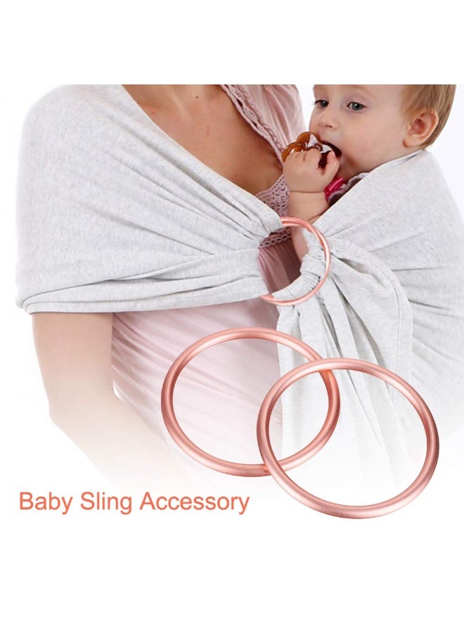 accmor حلقة حمالة أطفال من الألمنيوم Accmor 3 بوصة، حلقة حاملة ناعمة للأطفال الرضع والأطفال الصغار، ذهب وردي - Image 5