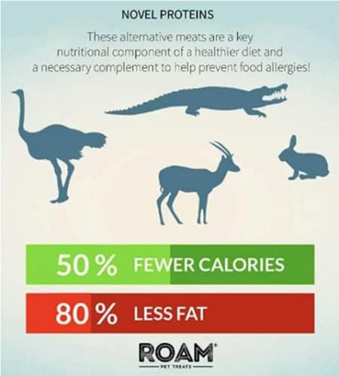 ROAM PET TREATS Ossy Chews Dog Treats, Single Sourced Novel Proteins Long Lasting Chews Made from Ostrich for Dogs - Image 2